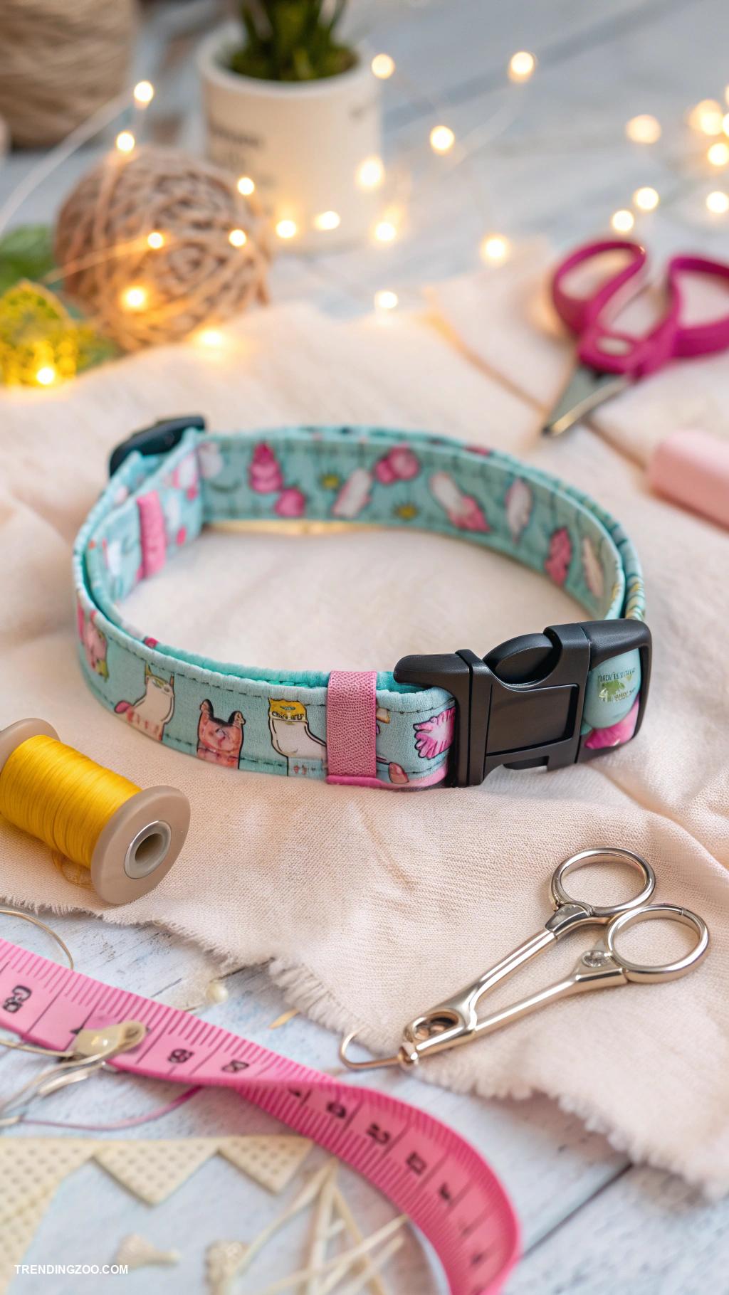 diy kitten collar Magnetic clips for easy on and off access