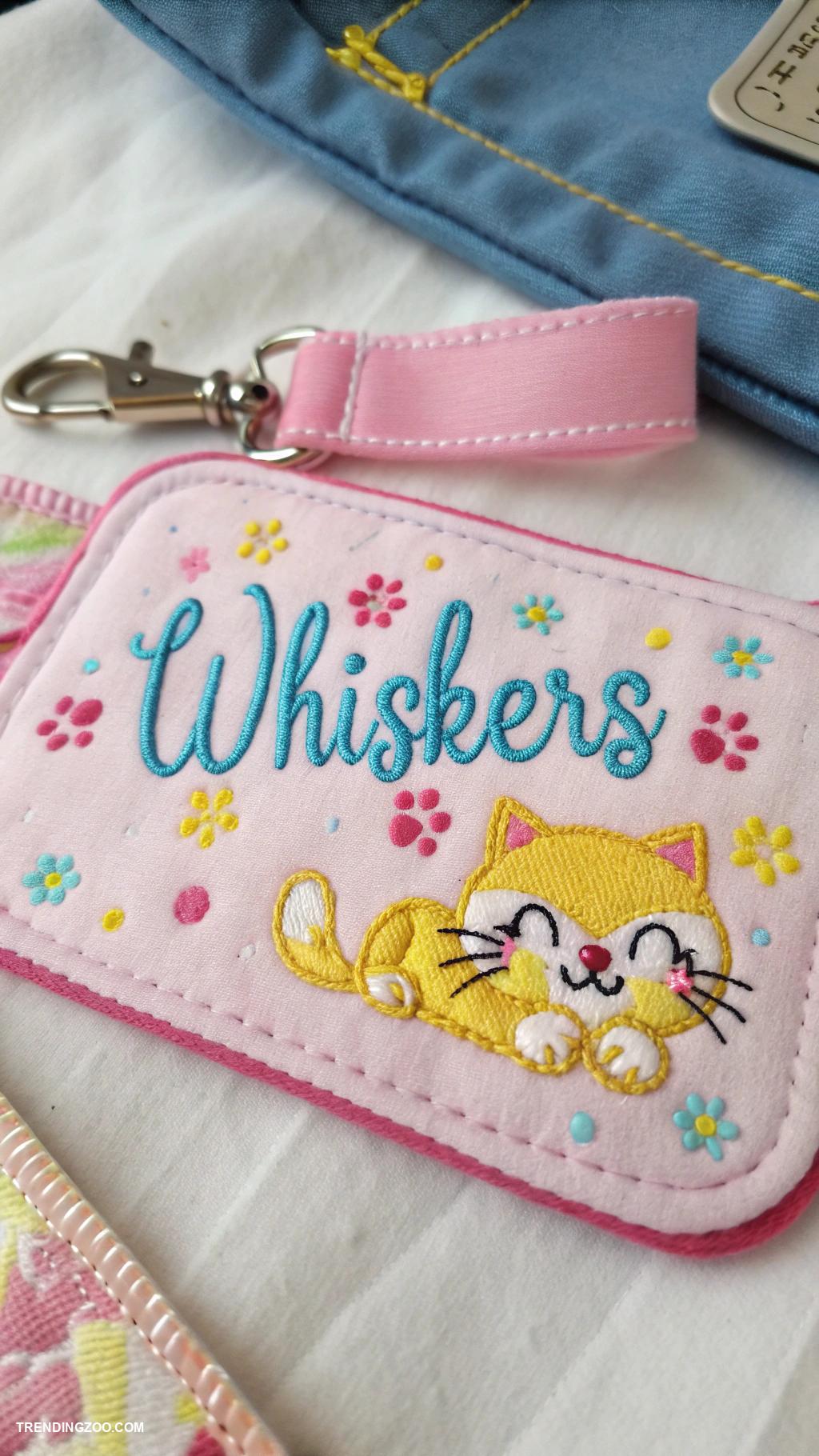 diy kitten collar Personalized fabric patches with kittys name