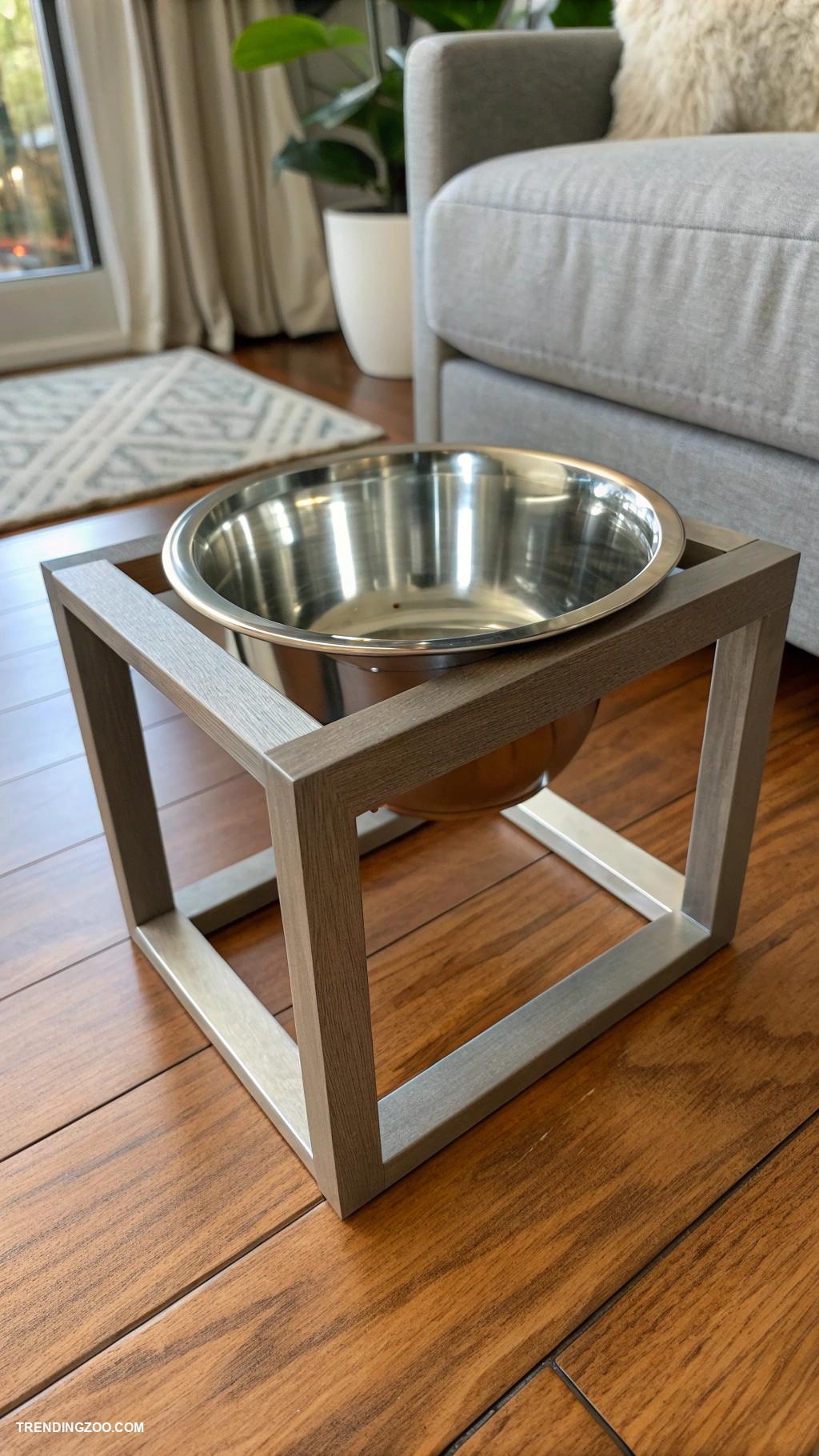 dog bowl stands Elevated stainless steel bowls for easy access