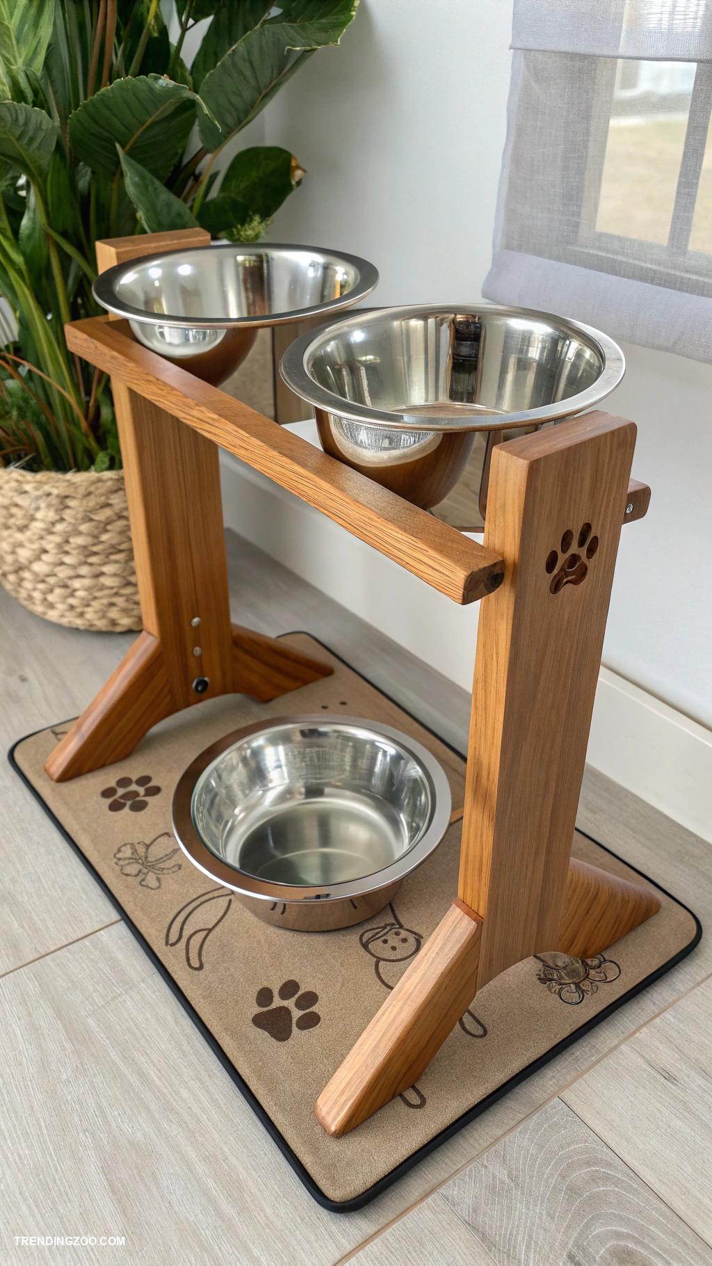dog bowl stands Multi container stand for food and water