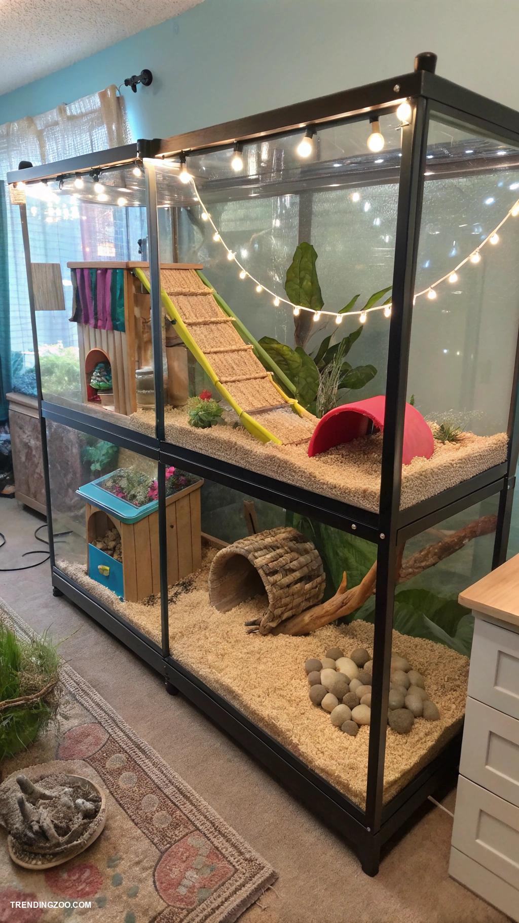 ferret cage ideas Aquarium style cage with transparent sides