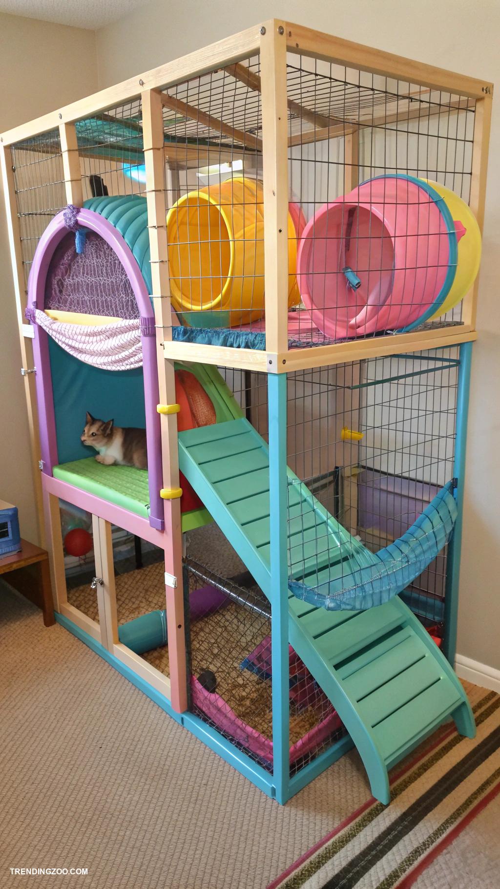 ferret cage ideas Multi level playhouse with tunnels and ramps