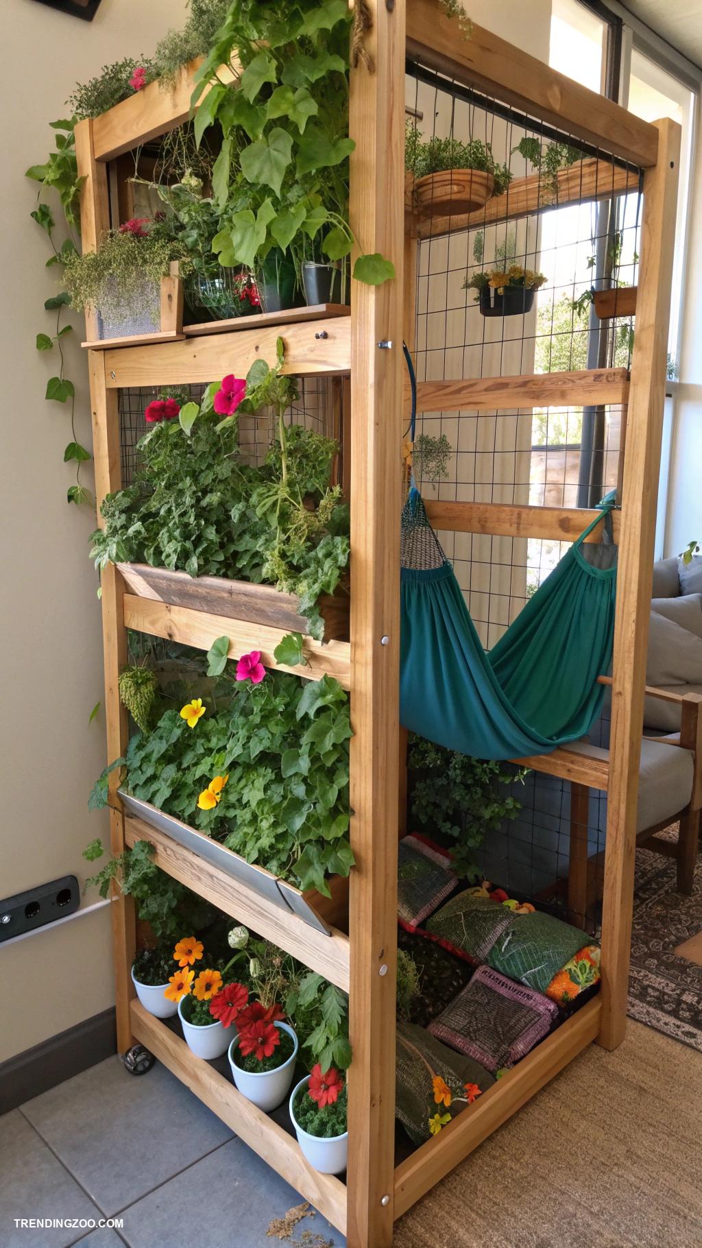 ferret cage ideas Vertical garden cage for climbing and exploring