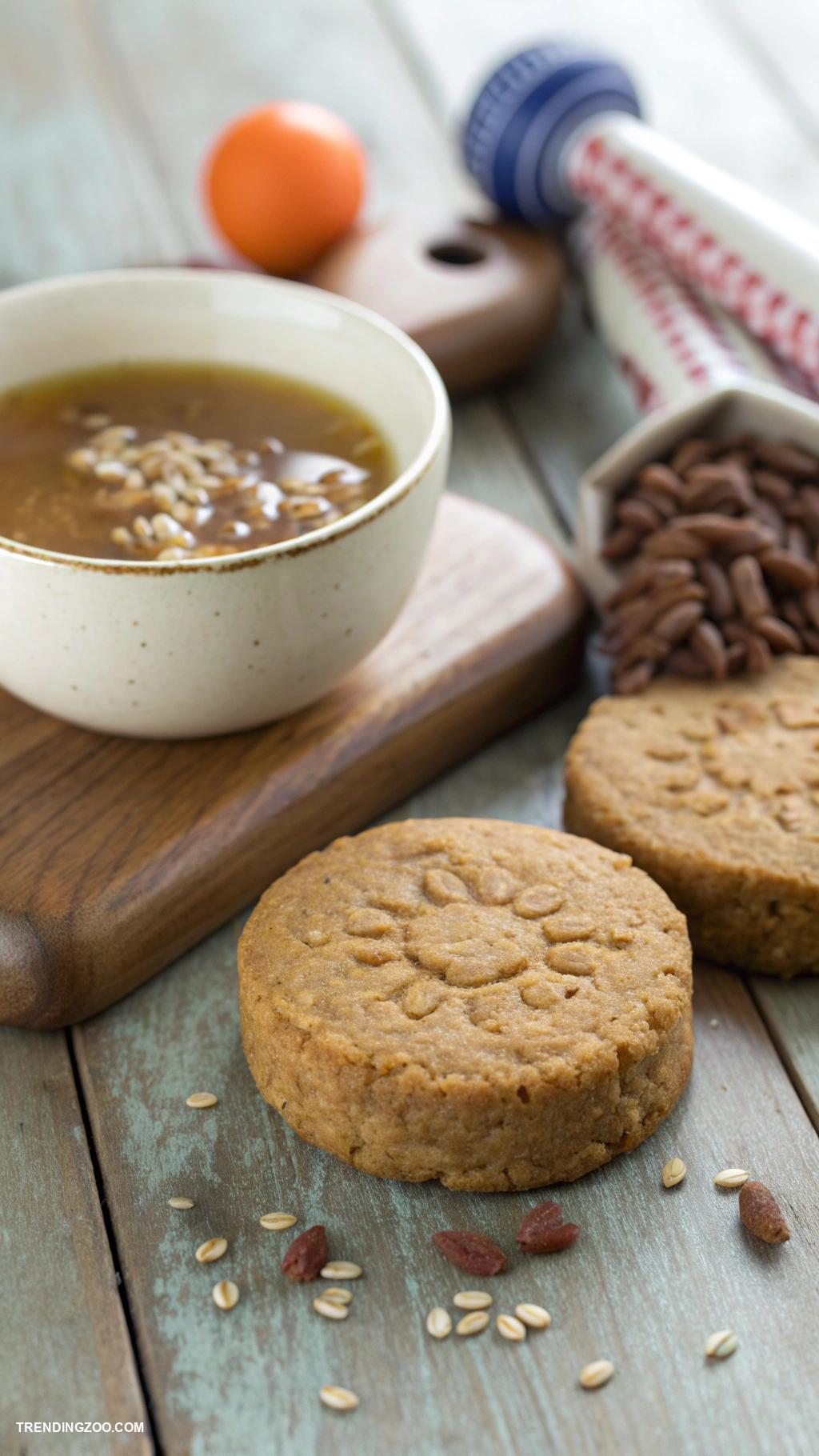 homemade dog biscuits Beef Broth and Rice Cookies