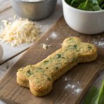 homemade dog biscuits Cheesy Spinach Dog Snacks
