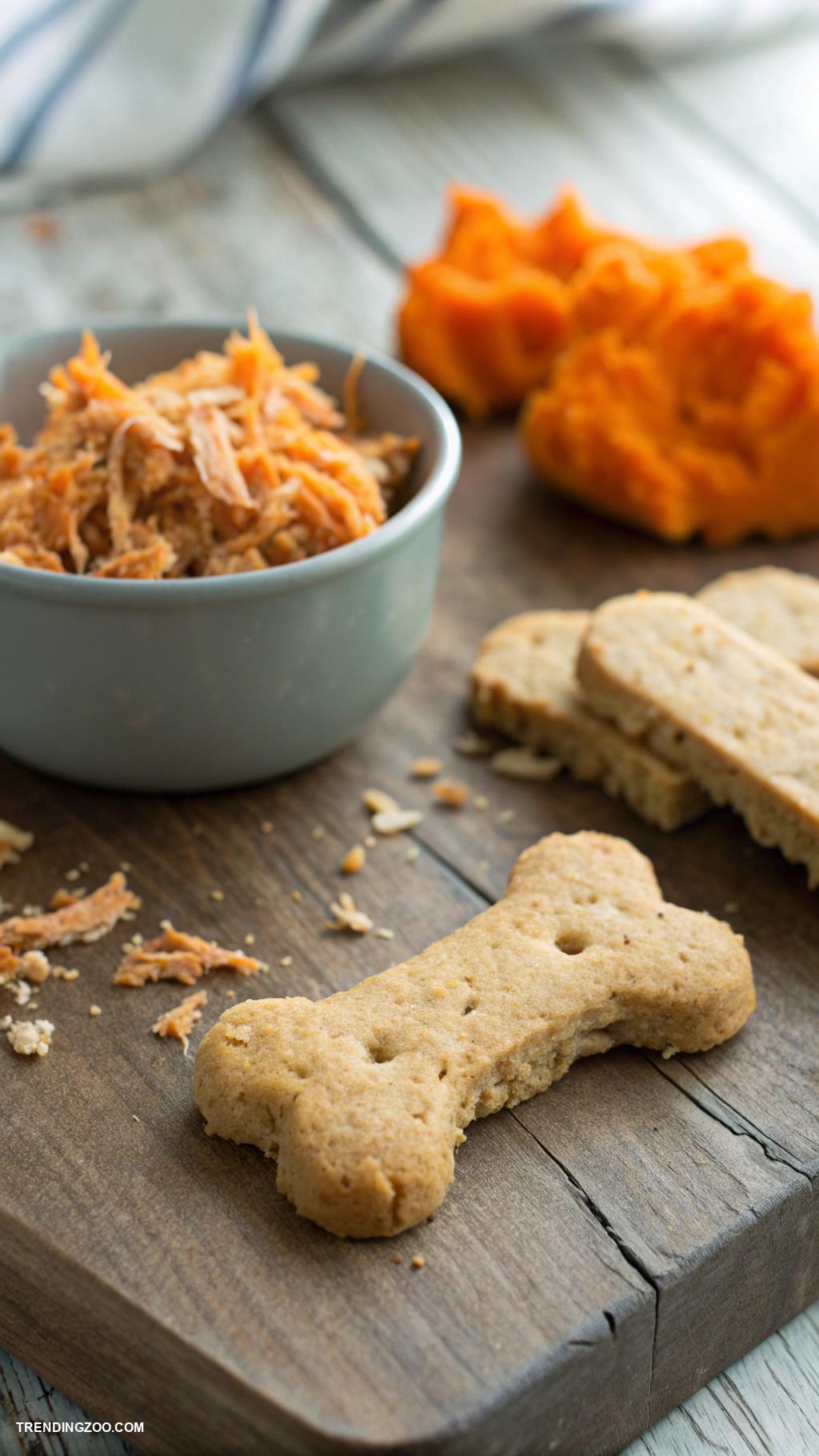 homemade dog biscuits Chicken and Sweet Potato Treats