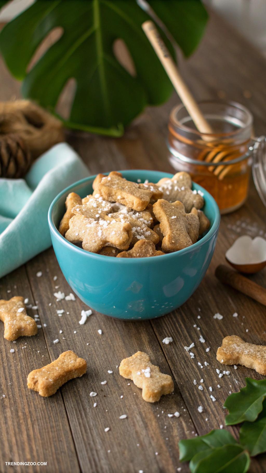 homemade dog biscuits Coconut and Honey Dog Bites