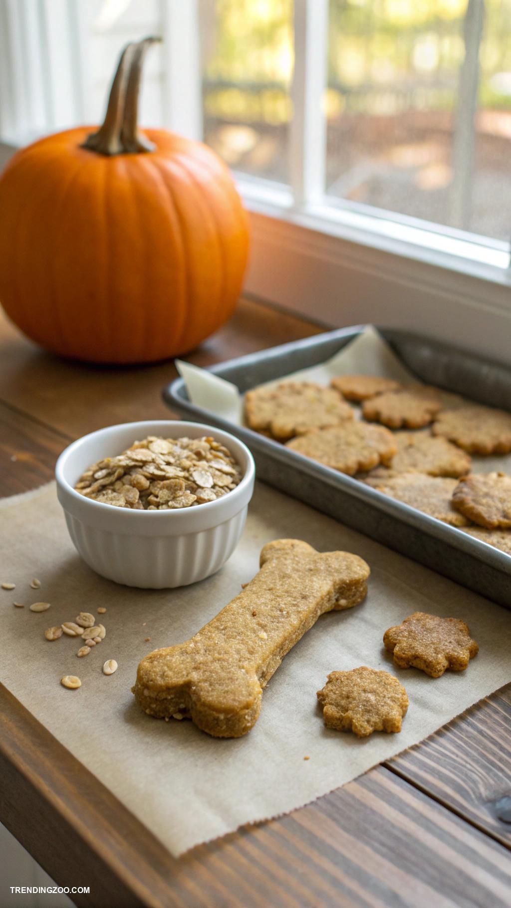 homemade dog biscuits Pumpkin and Oatmeal Crunchies