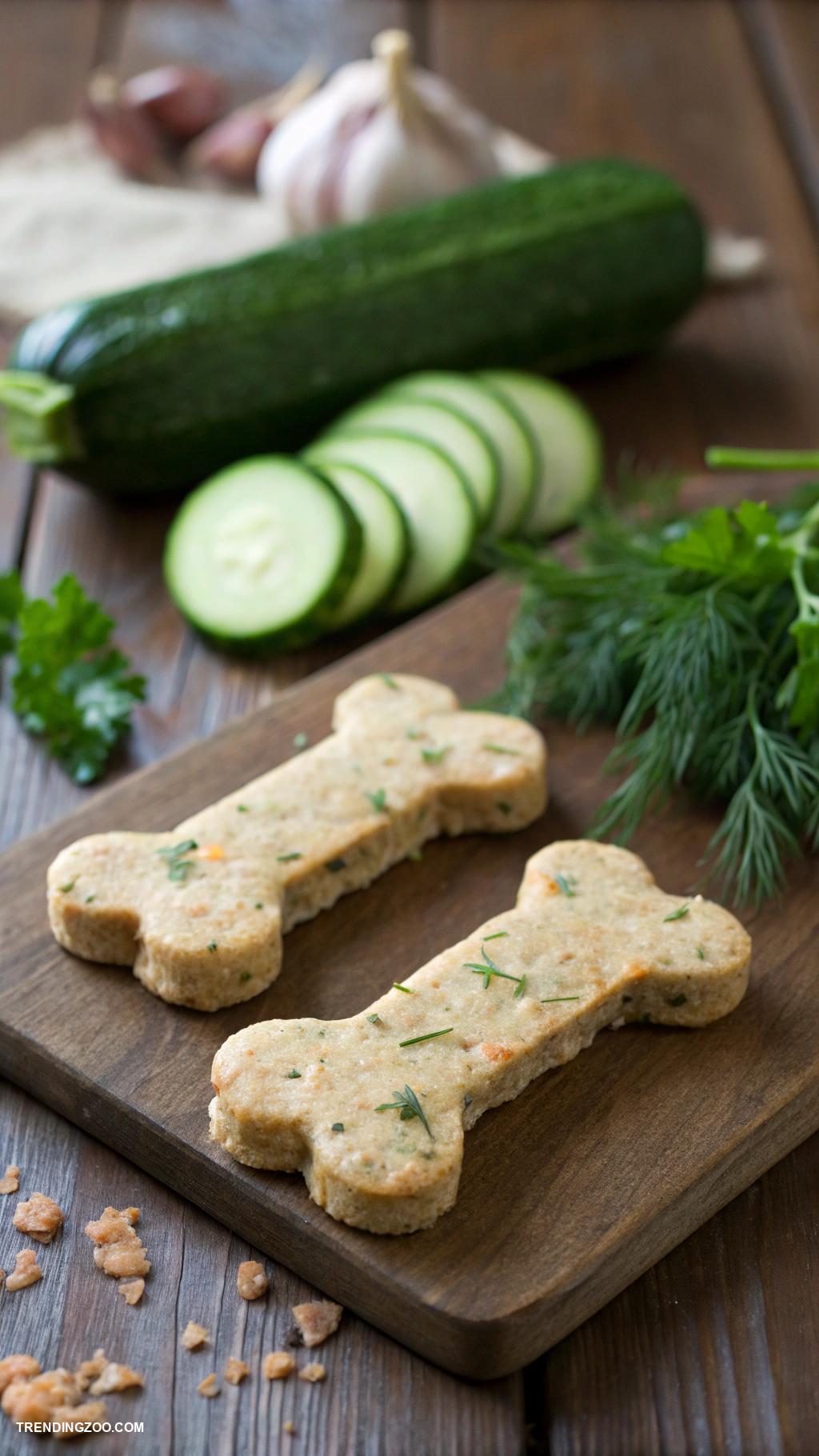 homemade dog biscuits Zucchini and Salmon Treats