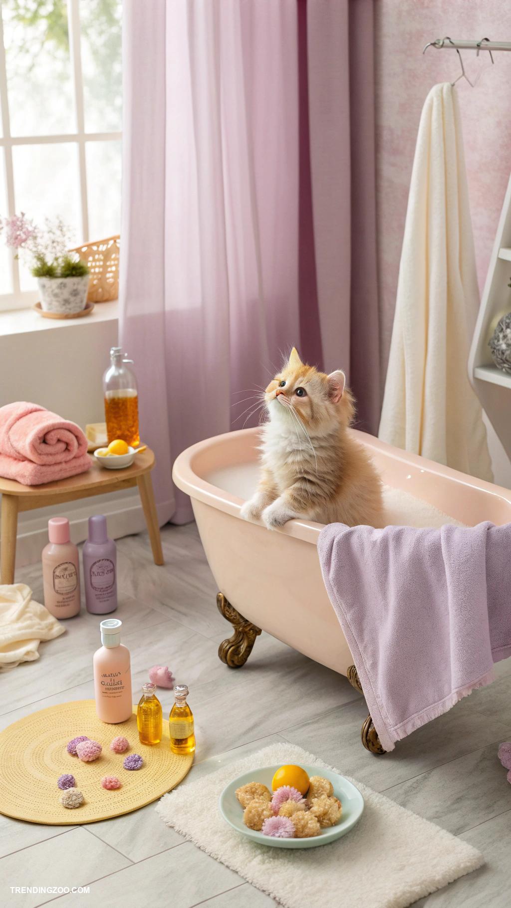 kitten set up ideas Kitten spa day with gentle baths