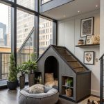 luxury dog house designs Chic urban loft with rooftop patio