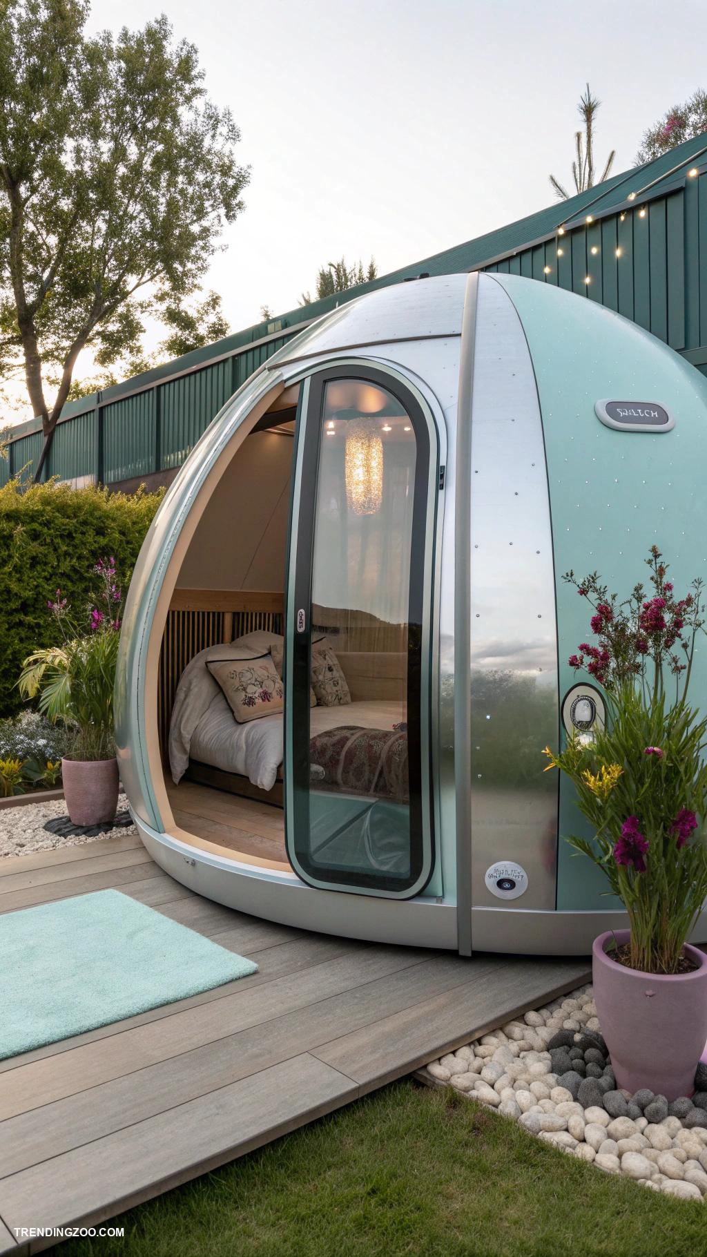 luxury dog house designs Space age pod with climate control features