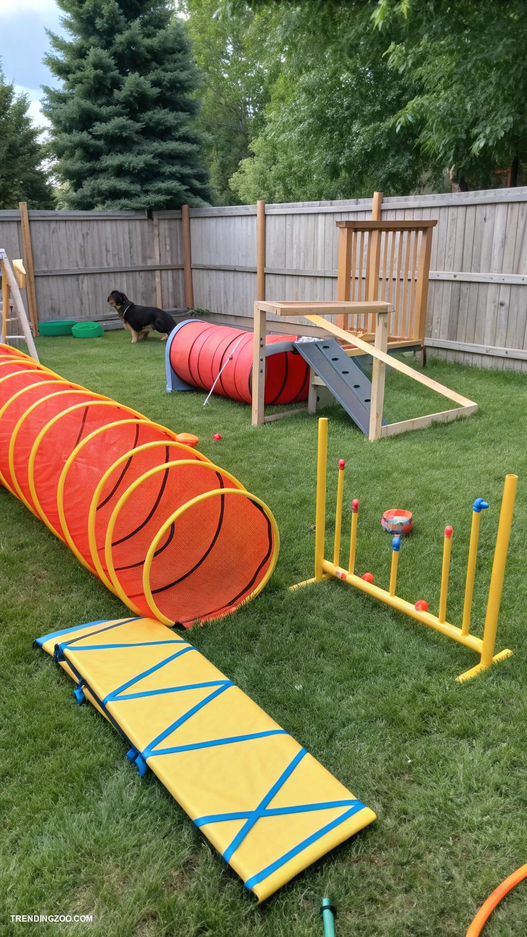 pet areas in house Backyard agility course for dogs