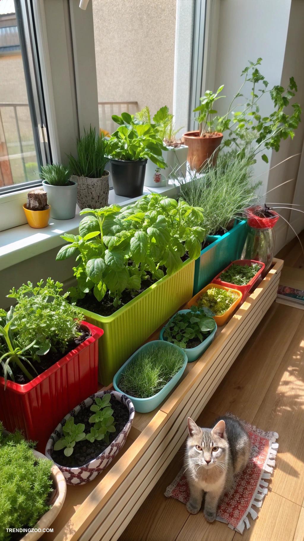 pet areas in house Indoor herb garden for pet friendly plants