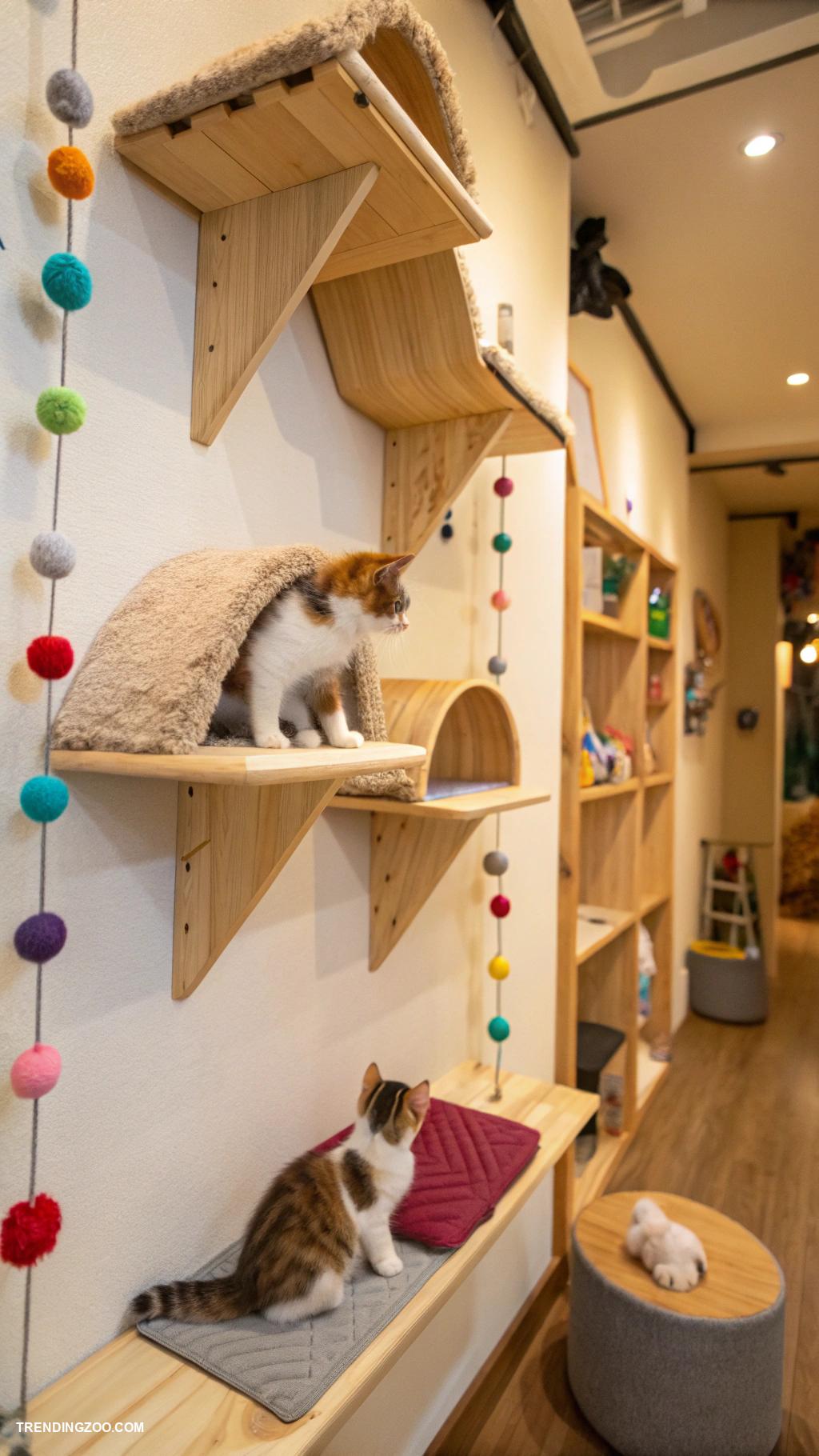 pet areas in house Indoor pet playground with climbing shelves