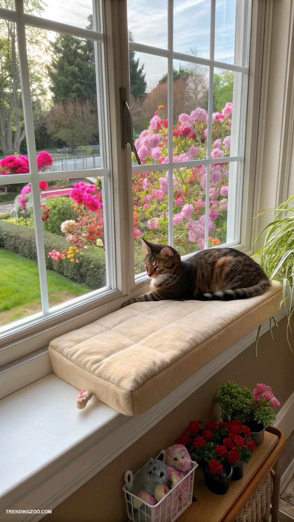 pet areas in house Window perch for cats with a view