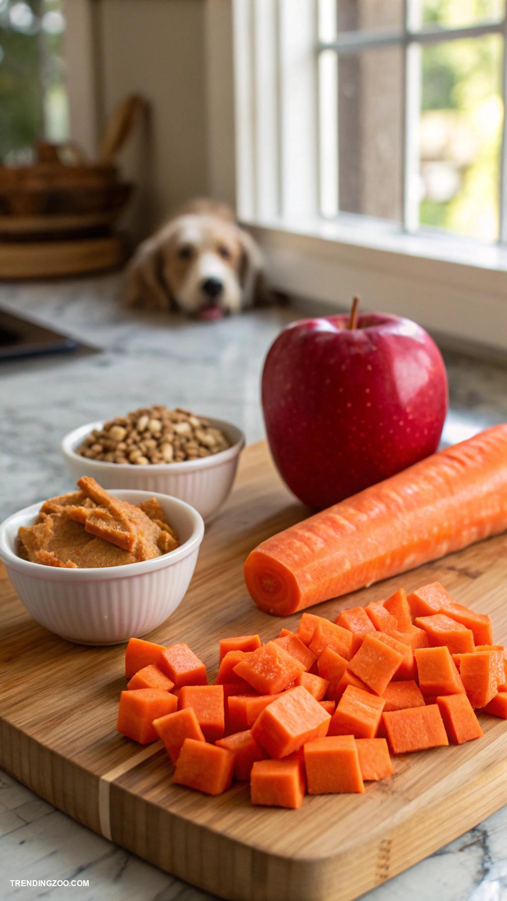 pet treat recipes Carrot and Apple Dog Snacks