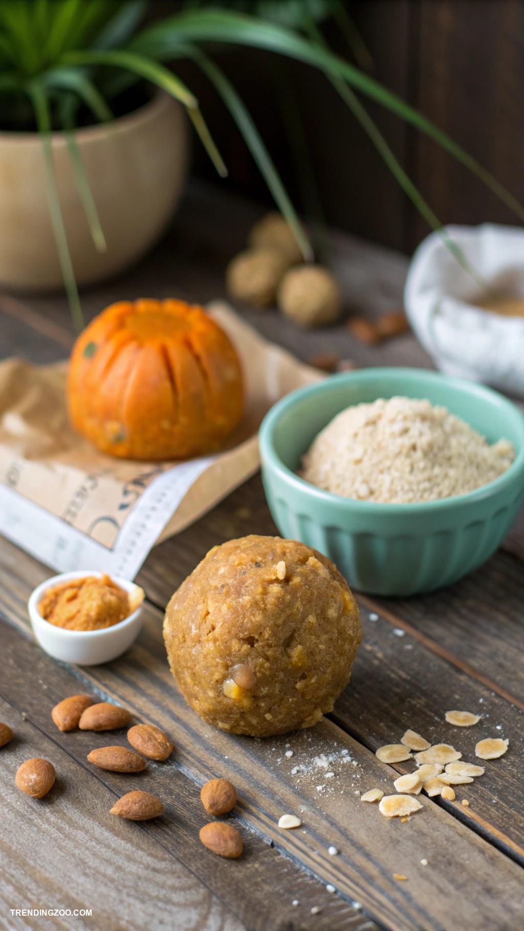 pet treat recipes Peanut Butter and Pumpkin Dog Balls