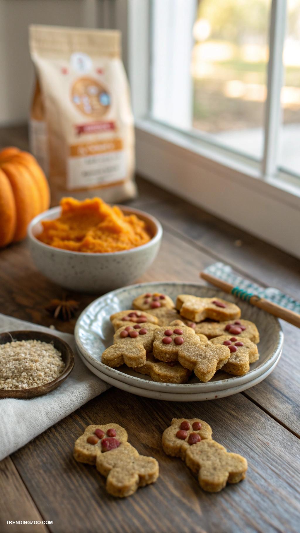 pet treat recipes Pumpkin and Oatmeal Dog Treats