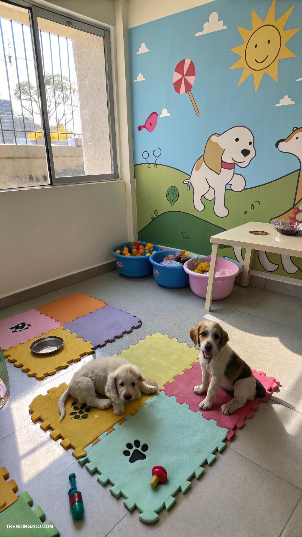 puppy room ideas Puppy playdates corner with soft mats