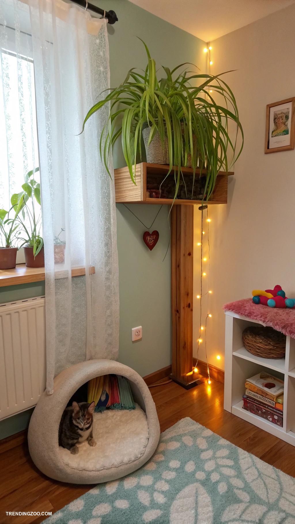 small cat friendly bedroom ideas Cat friendly plants for decoration