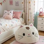 cat bedroom ideas for kids Cat shaped pillows for cosy comfort