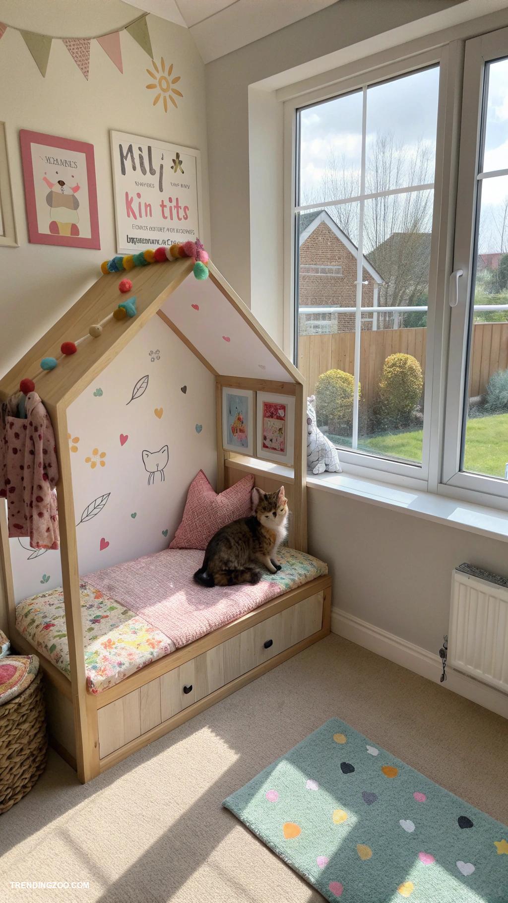 cat bedroom ideas for kids Window perch for watching outside cats
