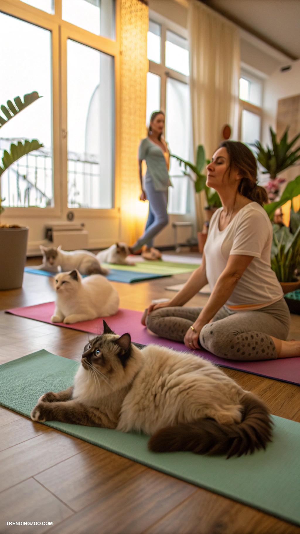 cat hotel ideas Cat yoga classes for relaxation