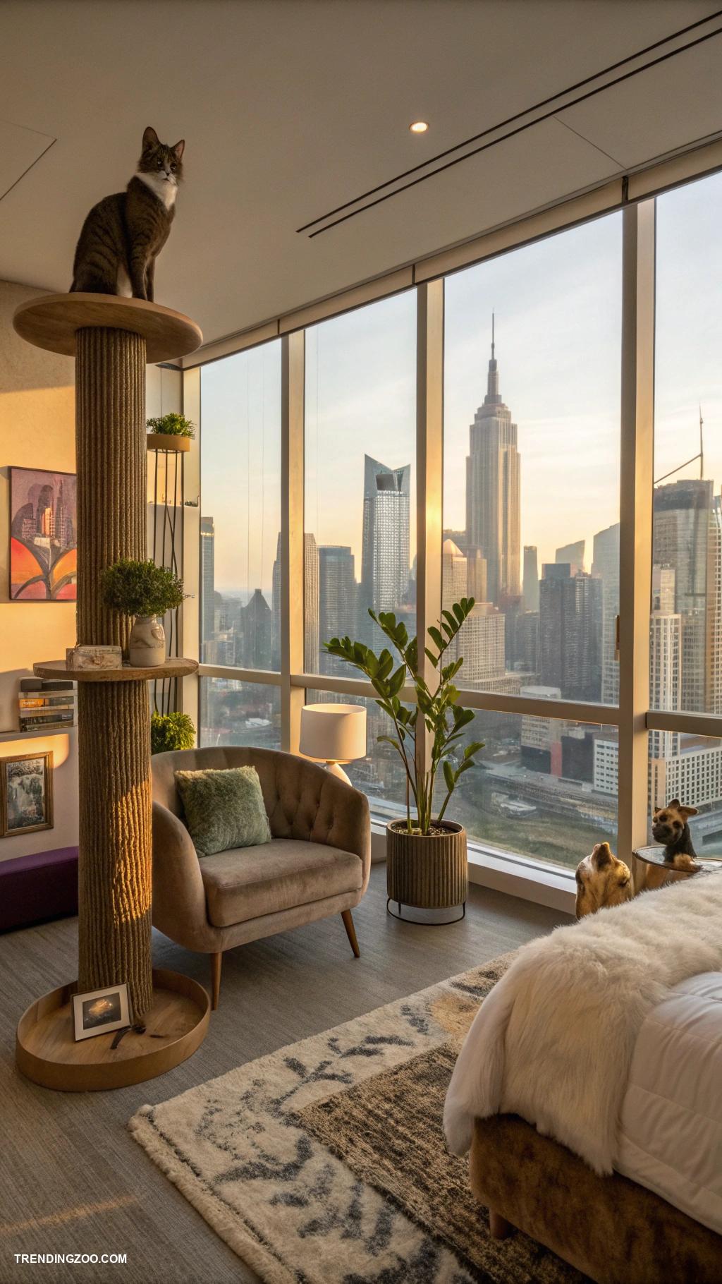 cat hotel ideas Luxury suites with panoramic windows