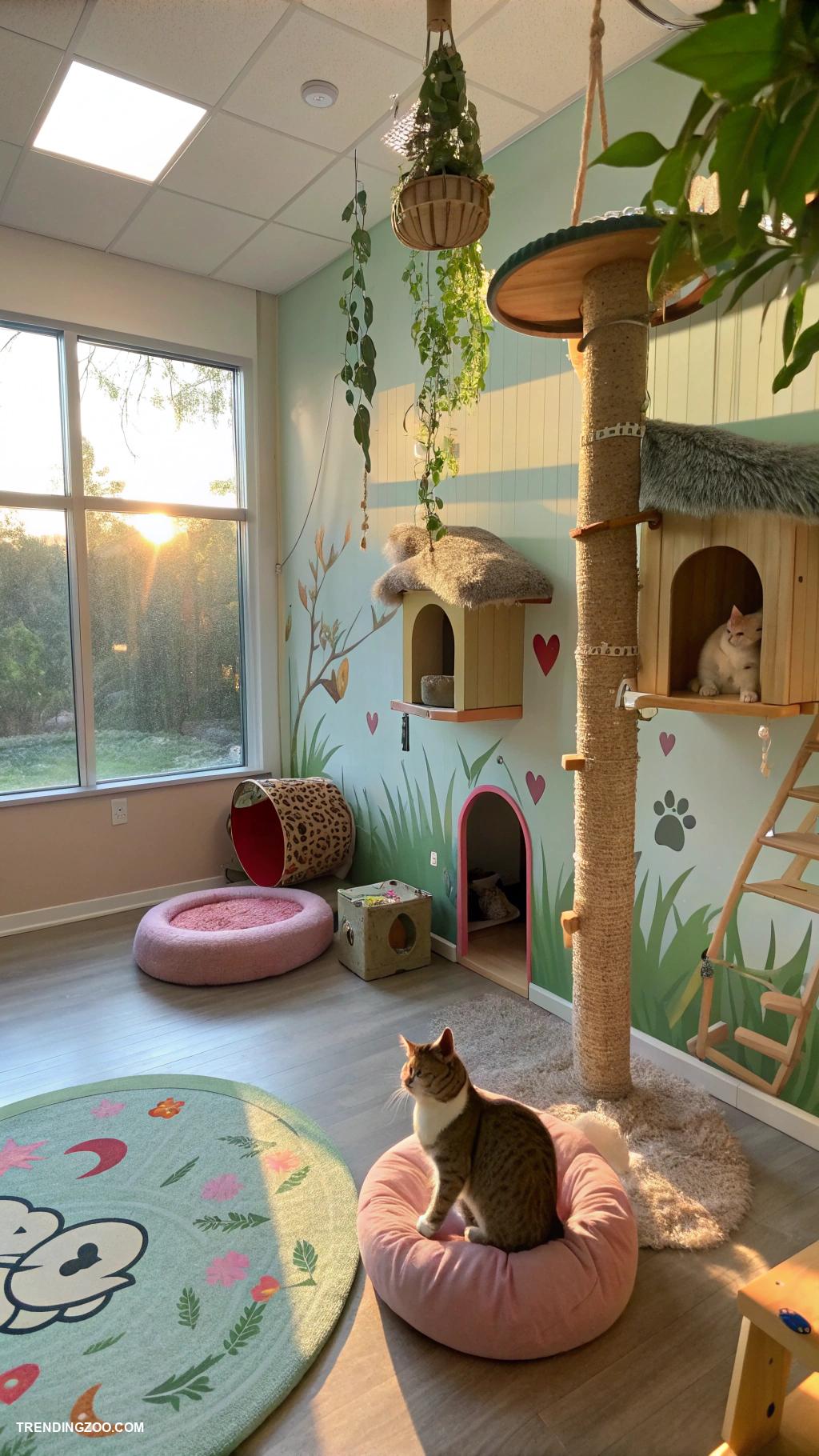 cat hotel ideas Themed rooms for different cat personalities