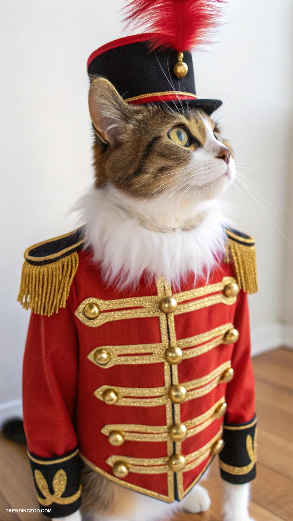 christmas cat outfits Nutcracker soldier uniform for pets