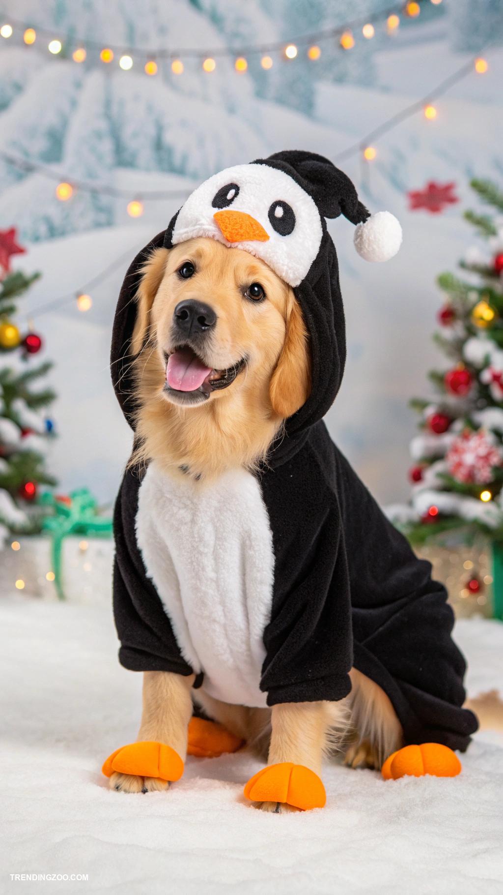 christmas dog outfits Cute penguin plushie suit
