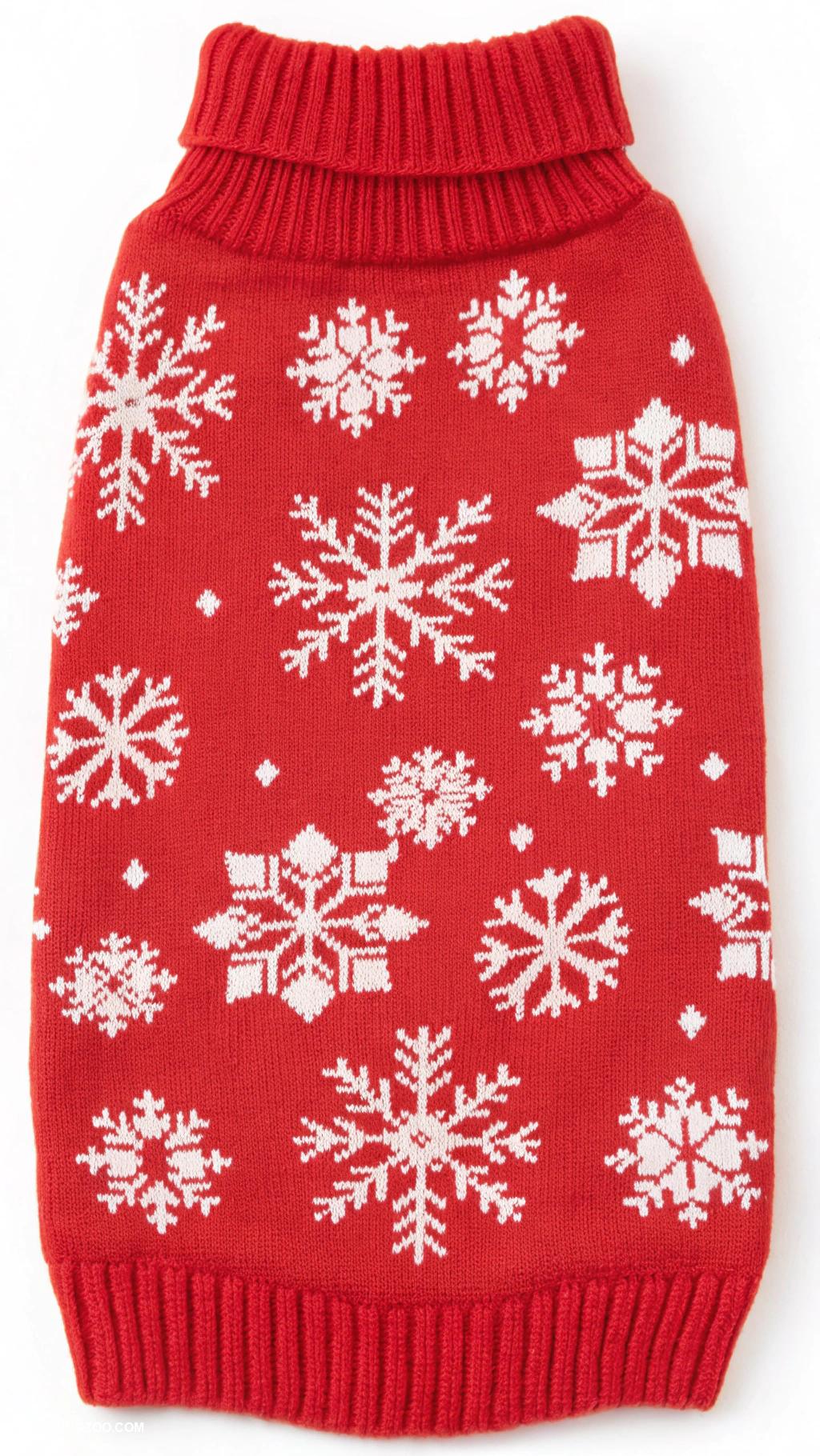 christmas dog outfits Festive holiday sweater with snowflakes