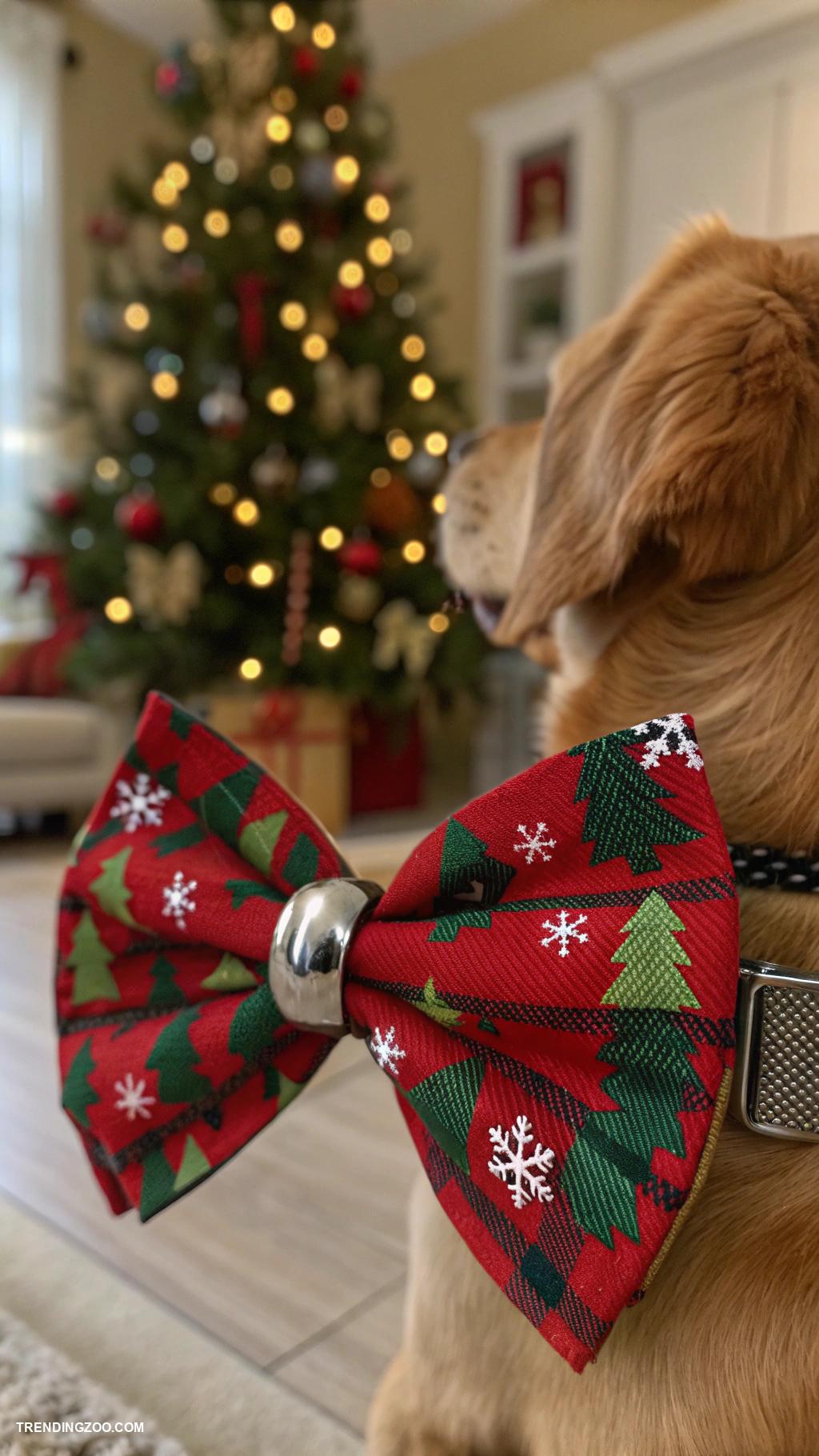 christmas dog outfits Holiday themed bow tie or collar