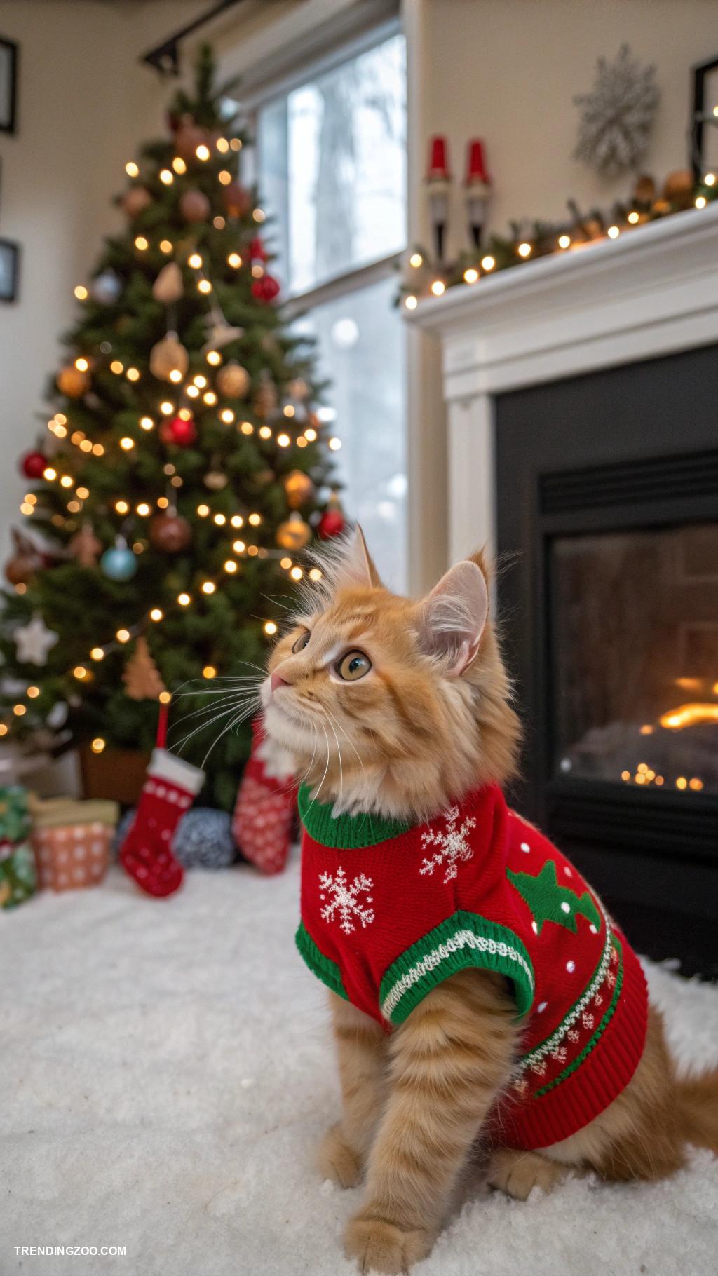 christmas kittens Kittens in holiday themed sweaters