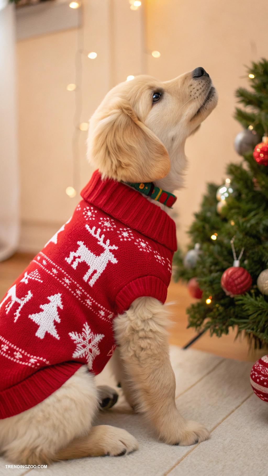 christmas puppies Adorable Christmas sweater for puppies