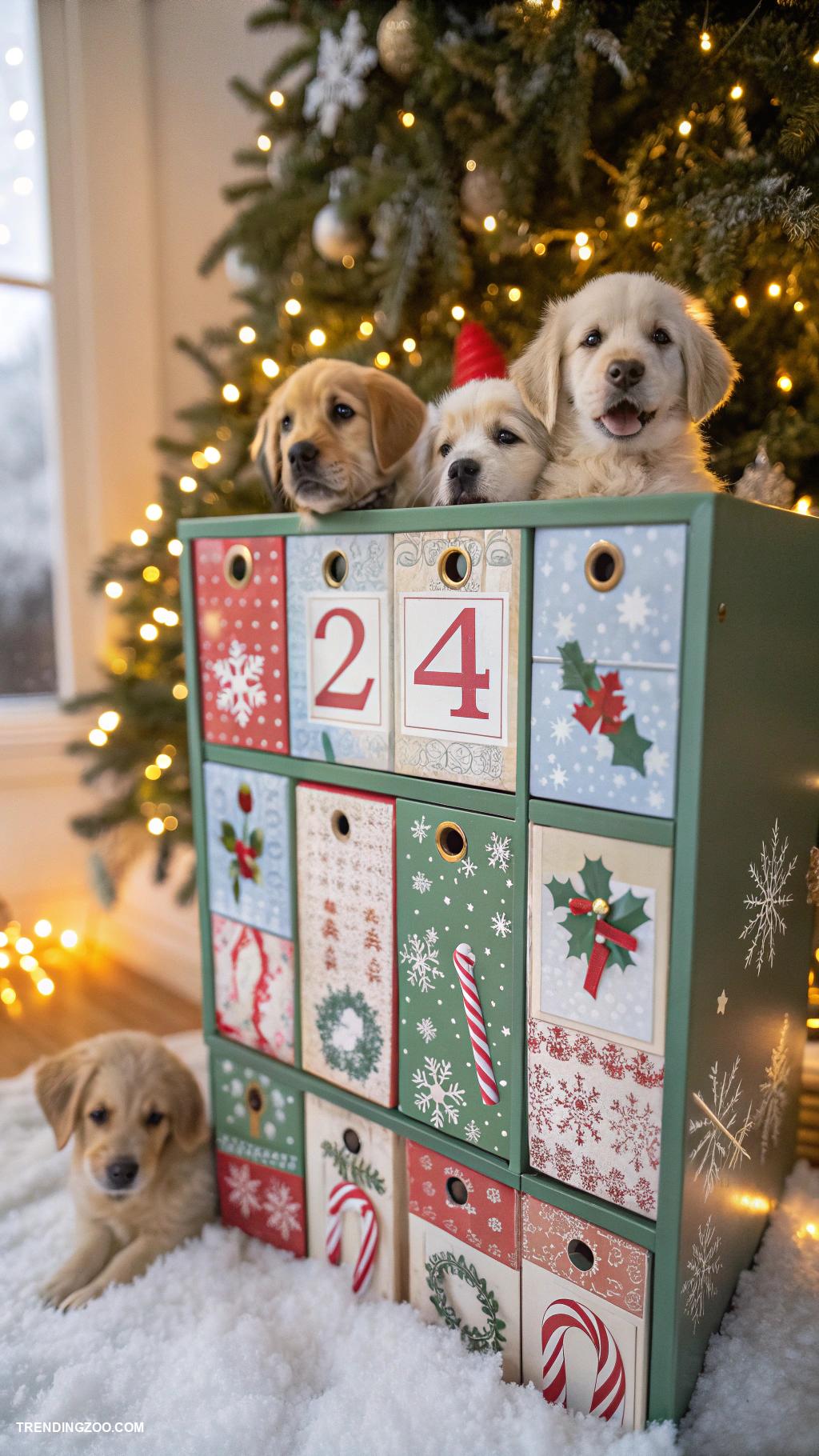 christmas puppies Create a puppy advent calendar
