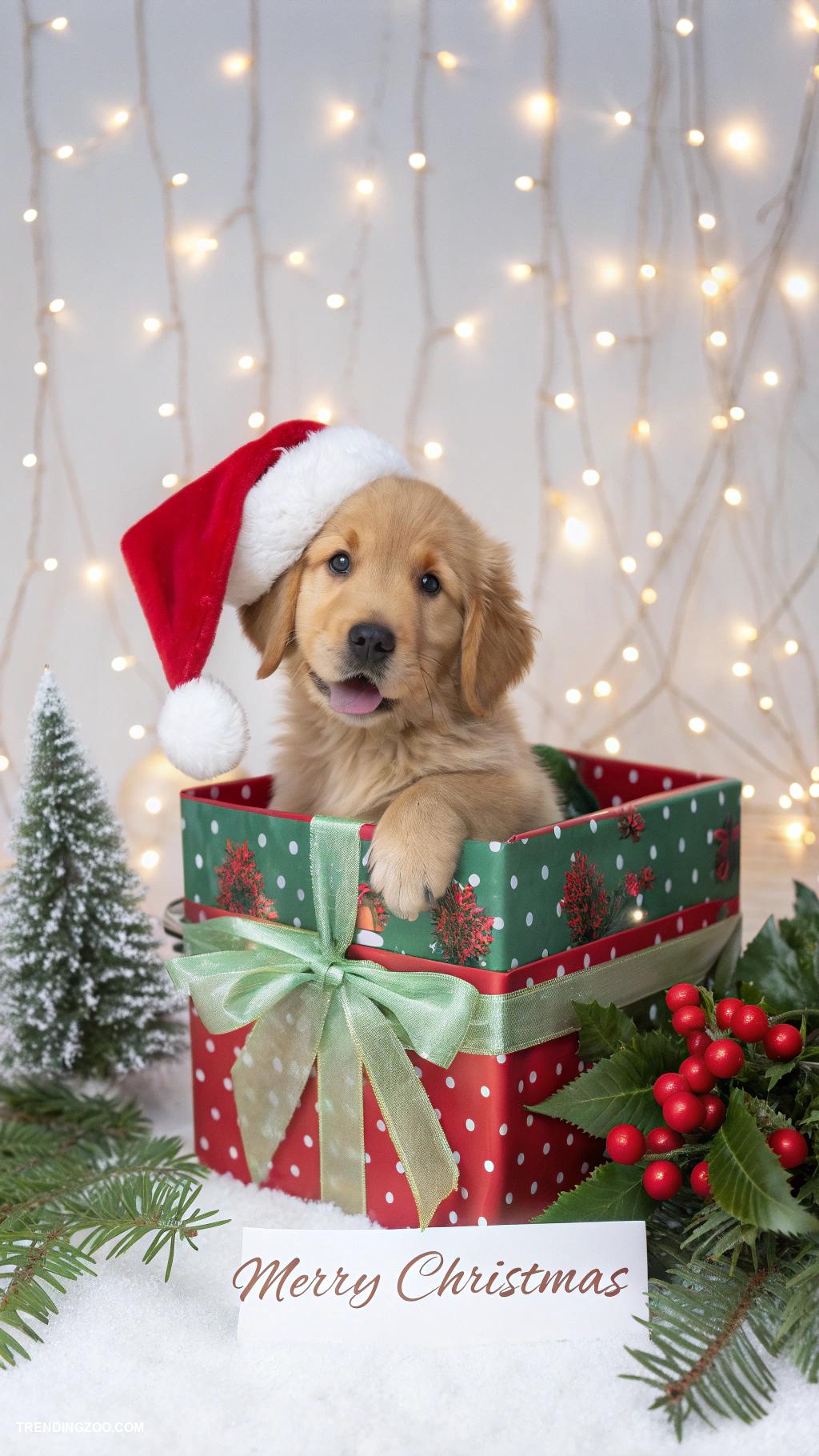 christmas puppies Cute puppy Christmas cards ideas
