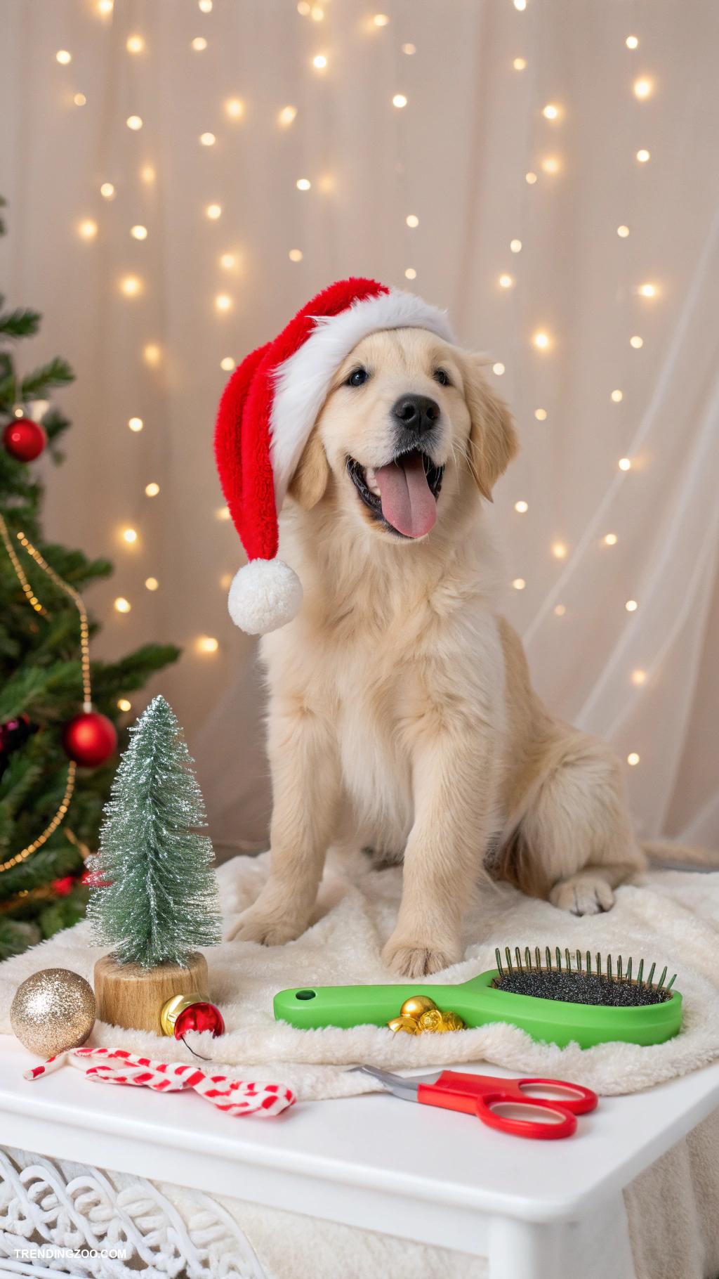 christmas puppies Holiday themed puppy grooming tips