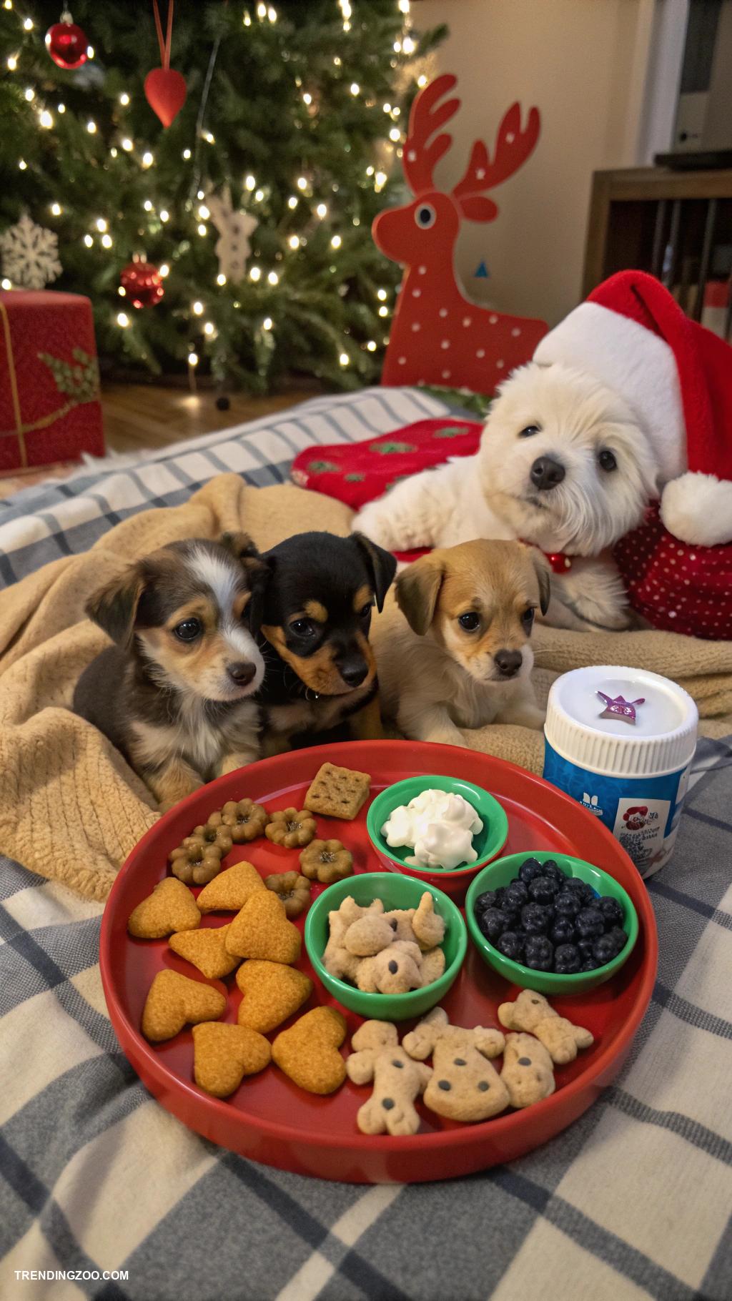 christmas puppies Puppy friendly holiday movie night snacks