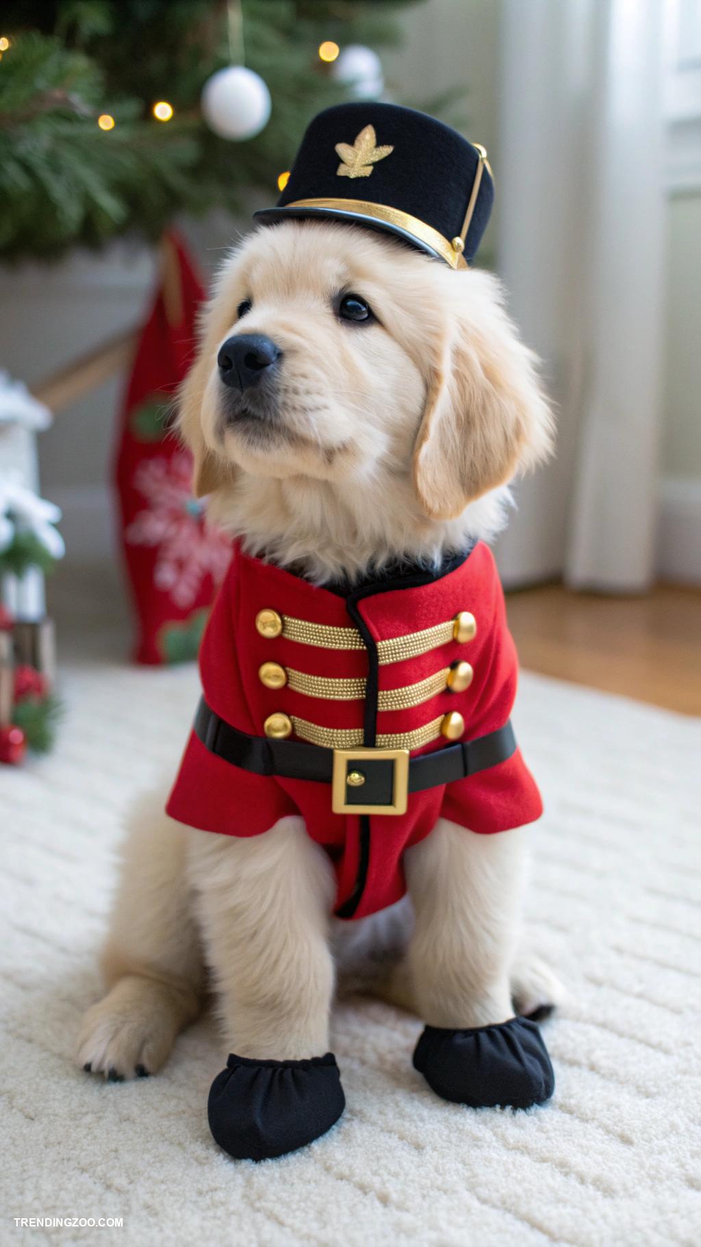 christmas puppy outfits Nutcracker soldier outfit for unique spin