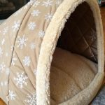 cozy winter dog beds Fleece lined cave style bed