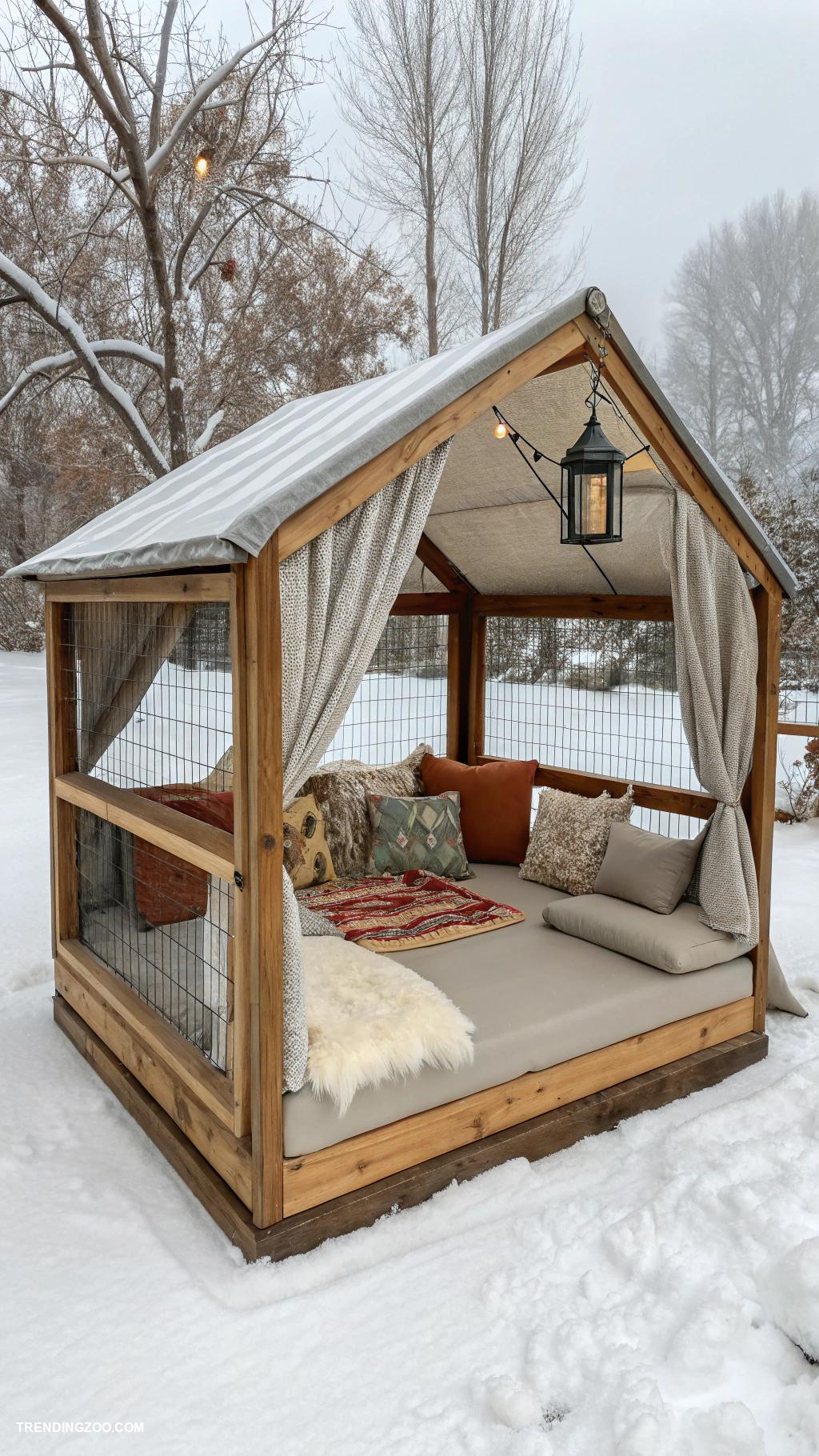 cozy winter dog beds Orthopedic outdoor pet cabana
