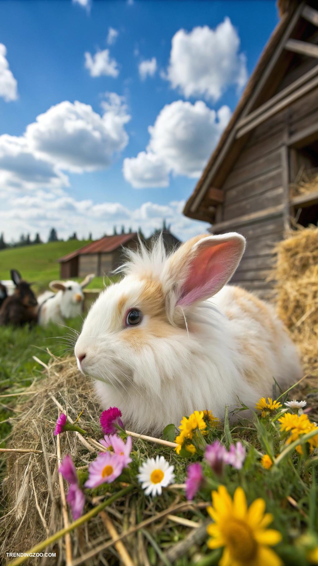 cute farm animals Fluffy bunnies for snuggly hugs