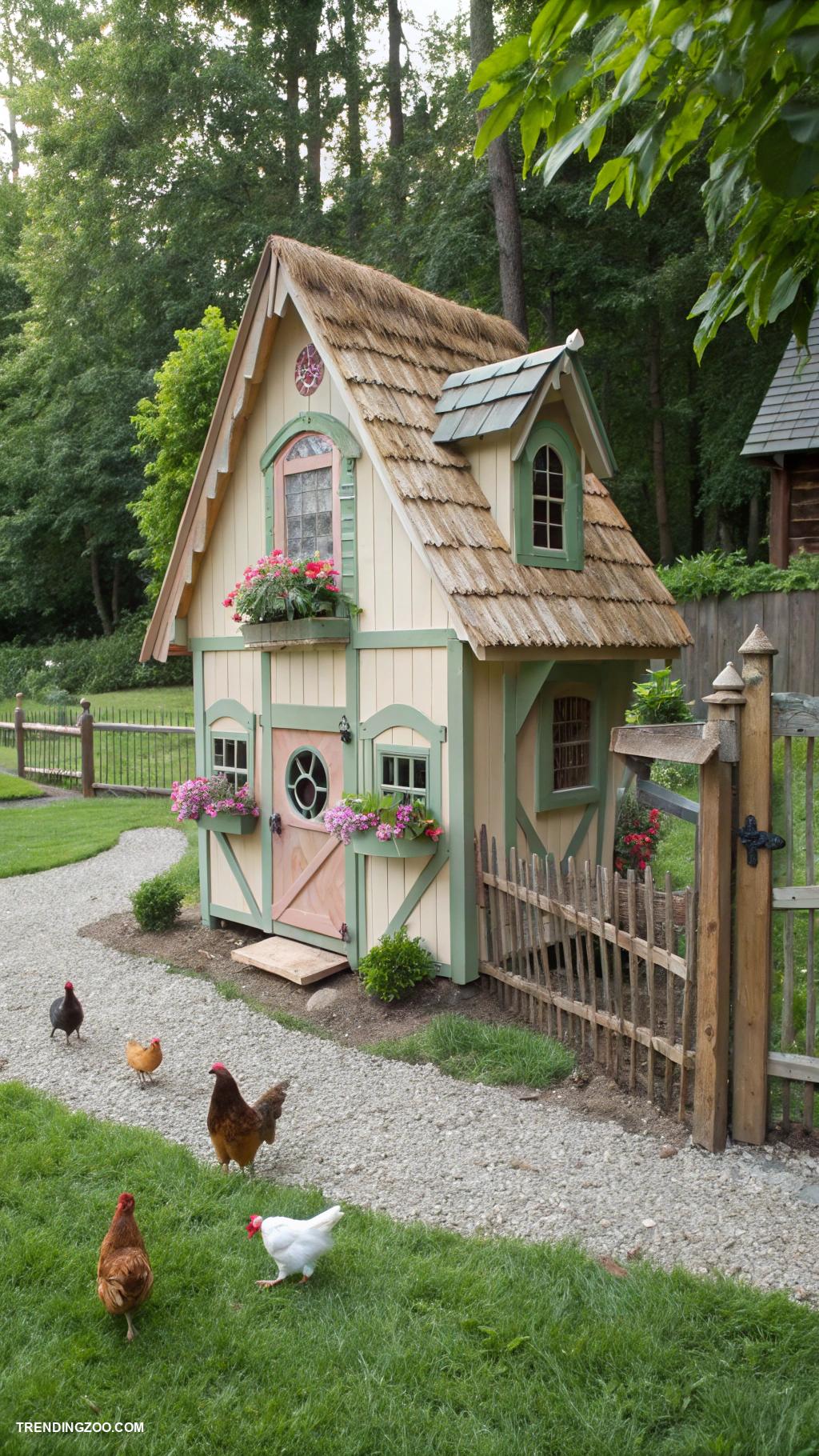diy chicken pen ideas Charming cottage style chicken house