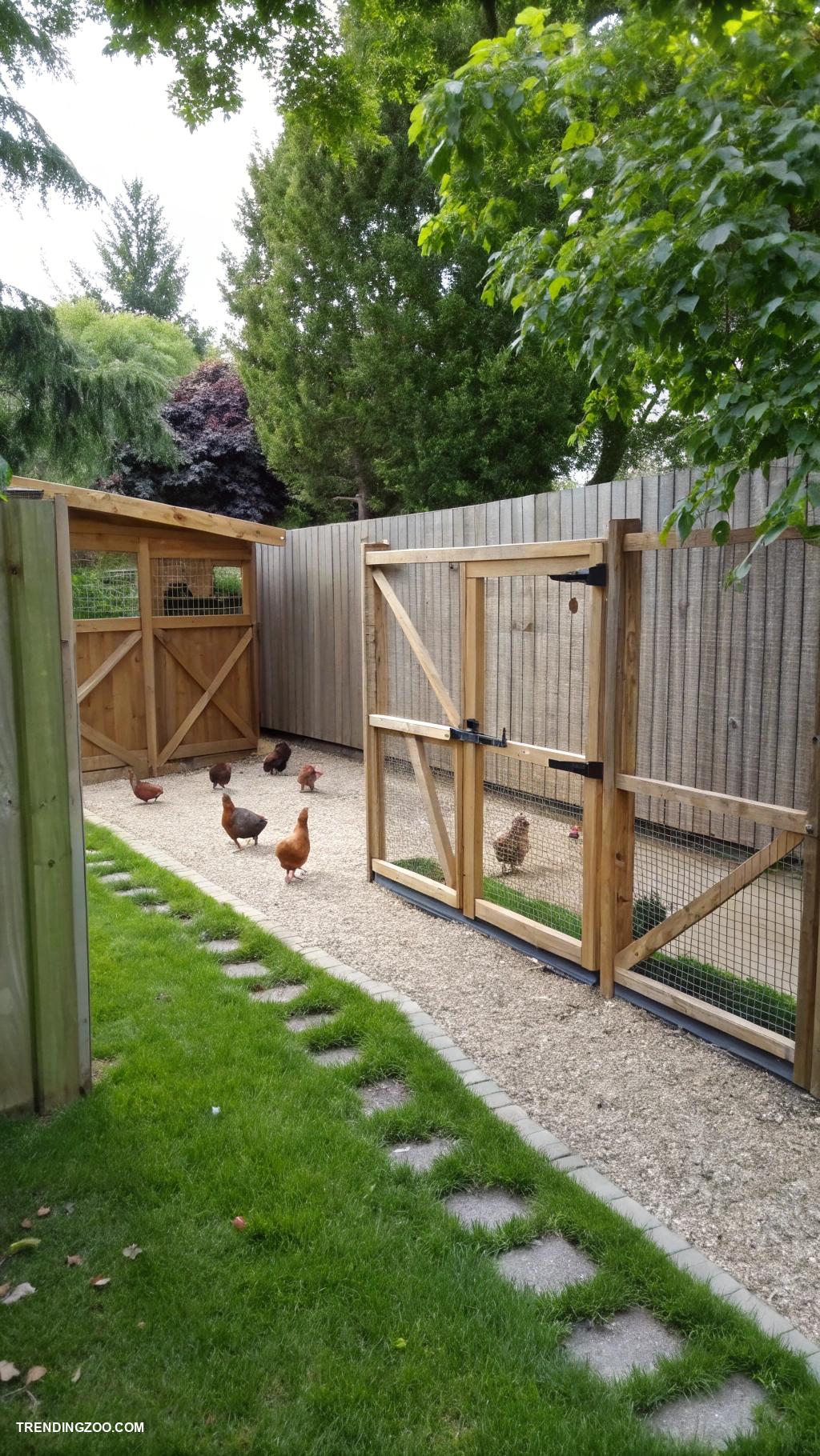 diy chicken pen ideas Enclosed garden chicken run design