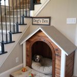 dog bed under stairs Custom built dog house under stairs