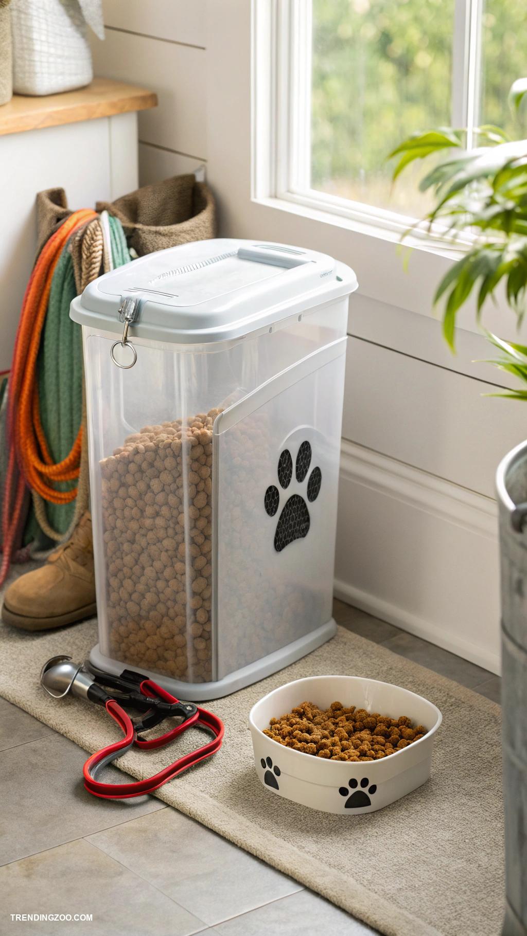 dog food storage ideas Use a scooper for easy access