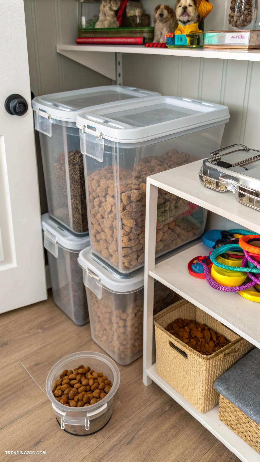 dog food storage ideas Use airtight buckets for large bags
