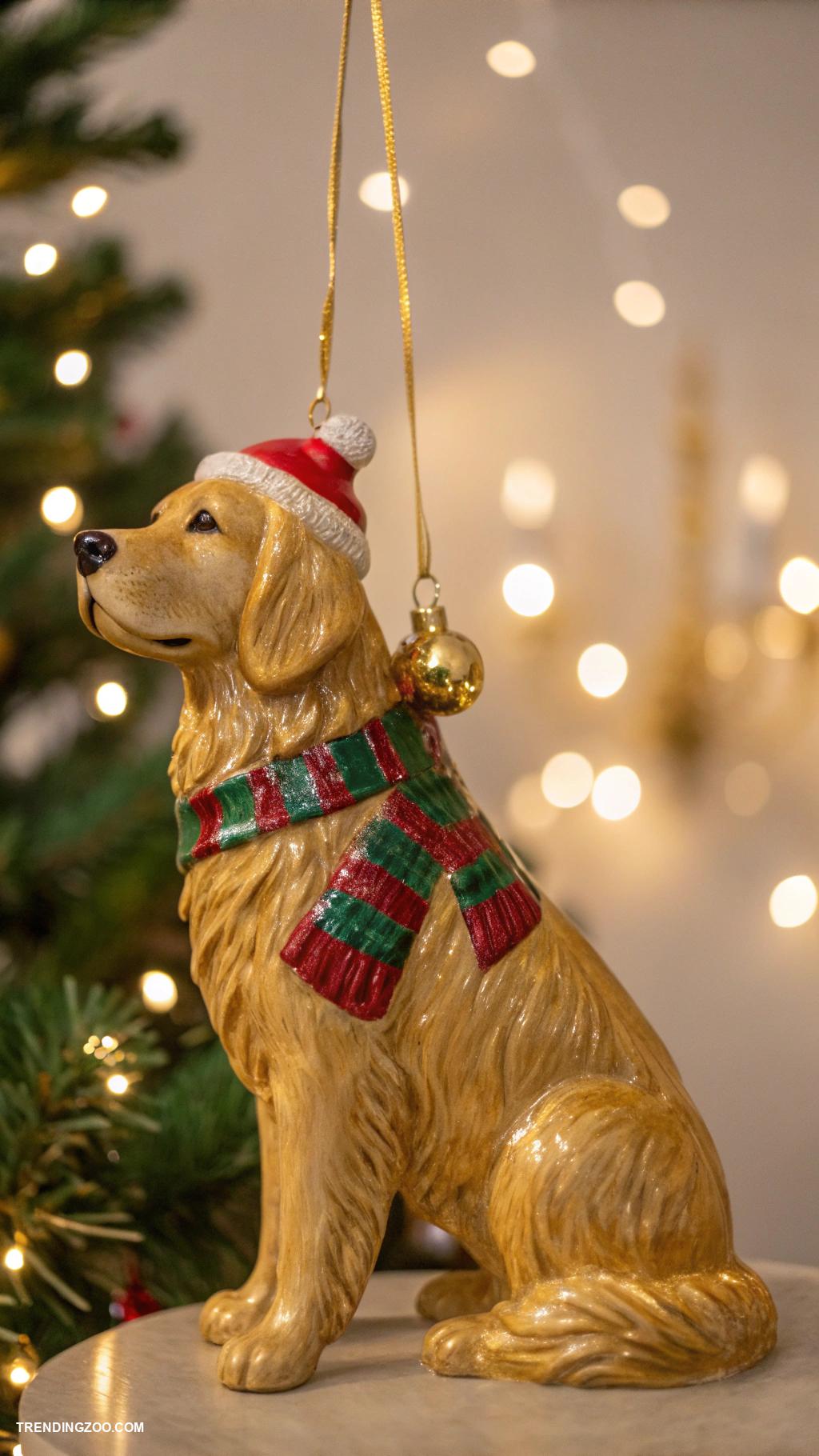 golden retriever christmas Custom golden retriever Christmas ornaments